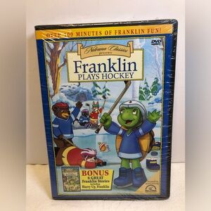 Franklin Plays Hockey DVD VIDEO CARTOON sports winning streak turtle SEALED 2002
